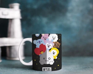 *Tazza colorata BT21 personalizzata, regalo di Natale, compleanno - Foto 1 di 2