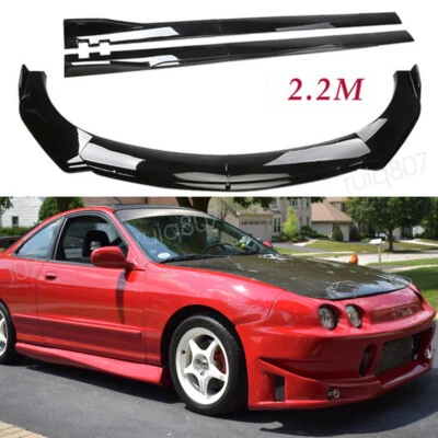 For Acura Integra GS-R Coupe Front Bumper Lip Spoiler 86.6 Side Skirt Extension - Image 1 of 4