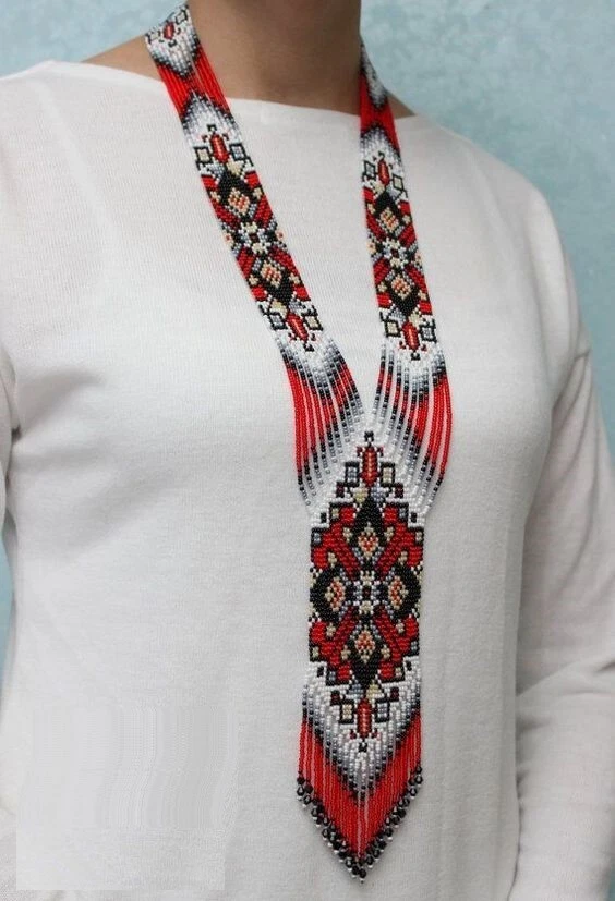 Handmade Seed Bead Necklace American Style Good Necklace Boho Beaded Necklace Foto 1 de 1
