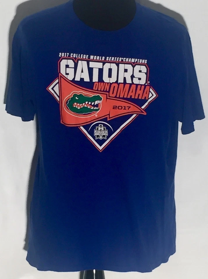 Florida Gators Own Omaha 2017 College World Series Champions Baseball L T-shirt - Image 1 of 3