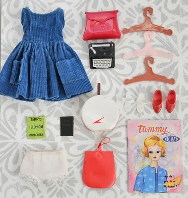 Vestido de Colección Ideal Tammy Muñeca Cutie Coed Pana Jumper # 9132-2 PLUS EXTRA Japón Foto 1 de 4