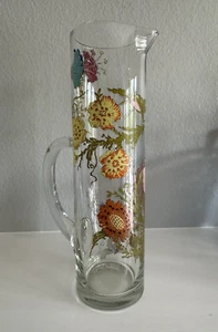 Vintage Signed Dorothy Thorpe Floral Spring Flowers 10 1/2" Tall Pitcher - Picture 1 of 12