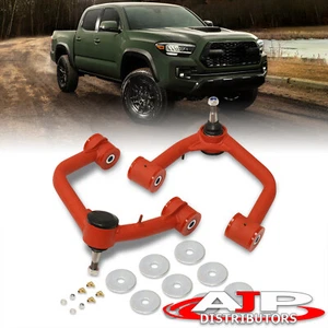 Red 2-4" Lift Front Upper Control Arms UCA Set For 2005-2023 Toyota Tacoma 6-Lug - Picture 1 of 6