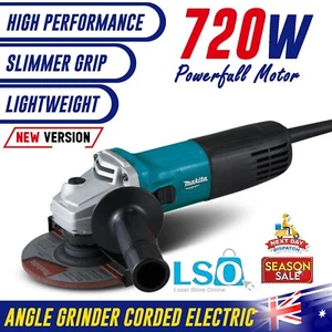 Makita 5 Inch 125mm 720W Angle Grinder Corded Electric Grinding Tool Plus Case - Picture 1 of 20