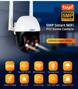 5 MP IP Kamera Wireless WIFI Tuya Outdoor CCTV HD Smart Home Sicherheit Infrarot - Bild 1 von 15