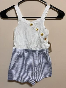 EMMA'S GARDEN Summer romper with shorts for a girl Size 18-24M Cotton - Picture 1 of 4