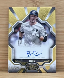 Ben Rice 2025 Topps Tier One Break Out Rookie Yankees RC automático/249 - Imagen 1 de 2