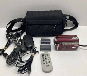 JVC Everio GZ-MG630RAA Camcorder Video Recorder 2 Batteries Charger Remote Bag - Picture 1 of 22