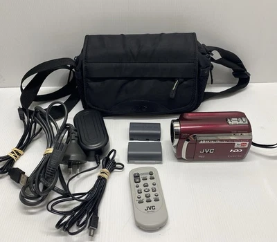 JVC Everio GZ-MG630RAA Camcorder Video Recorder 2 Batteries Charger Remote Bag - image 1 of 4