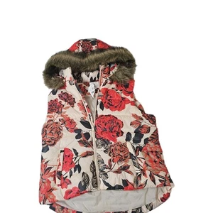 Nuevo Chaleco acolchado Offline By Aerie para mujer multicolor floral con capucha cremallera completa talla L - Imagen 1 de 12