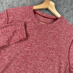 Lululemon Surge Warm Shirt Mens Small Red Long Sleeve Swift Running M3ANAS - Picture 1 of 13