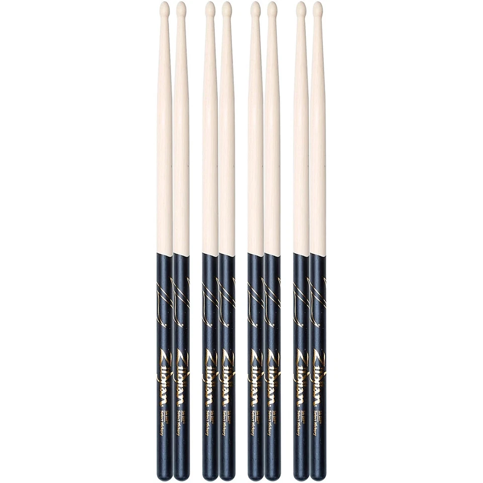 Zildjian Black DIP Drum Sticks Buy 3 Get 1 5a Wood
