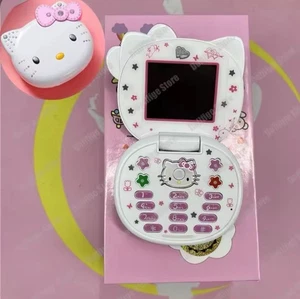 2024 Sanrio Hello Kitty Kawaii Mini Phone Cartoon A White Flip - Picture 1 of 2