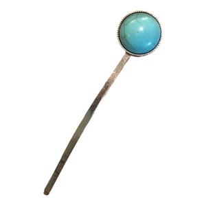 1970s Turquoise and Silver Hairpin 3.75” - Picture 1 of 3