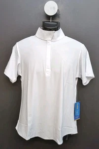 Ovation Jorden Sheer Short Sleeve High Neck  Show Shirt Size L Metallic Animal - Bild 1 von 8