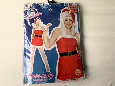 Fancy dress Christmas lady dress and hat in good condition - Small - Image 1 of 4