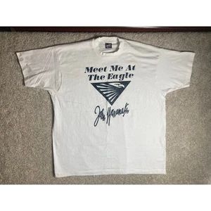 Vintage John Wanamaker Meet Me At The Eagle weiß schwarz Print T-Shirt XL Erwachsene - Bild 1 von 7