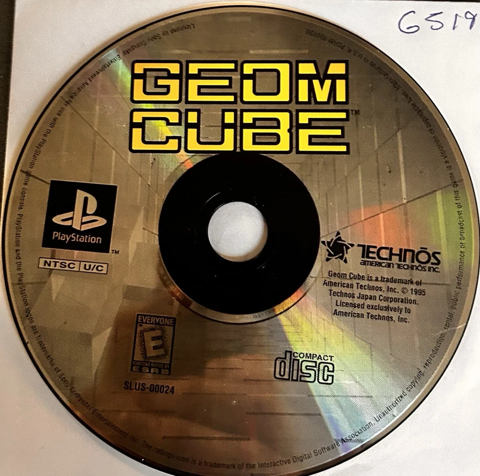 Geom Cube Sony PlayStation 1 Ps1 Disc Only #G519 - Image 1 of 1