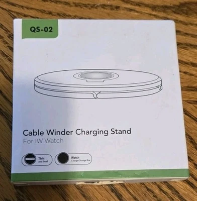 Soporte de carga enrollador de cable cargador magnético negro QS-02 para Apple Watch  Foto 1 de 4