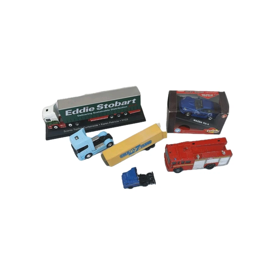 Paquete de remolque para autos camiones Stobart camión de bomberos 61055 Welly Scania repuestos X6 leer Foto 1 de 4