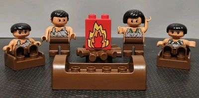 Lego Duplo Caveman Family, canoa y accesorios de colección Foto 1 de 4