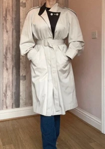 Vintage Four Season 80’s Retro Trench Coat Mac Oversized 14 - Picture 1 of 18