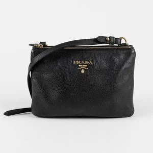 Prada 1BH046 Metal Logo Double Zip Crossbody Bag 131300530 - Picture 1 of 15