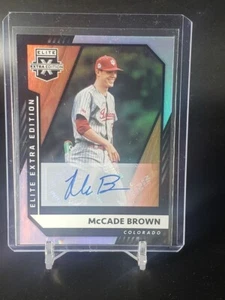 2021 Panini Elite Extra Edition McCade Brown auto autograph rookie card Rockies - Picture 1 of 2