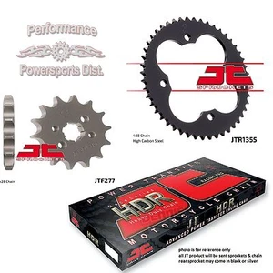 NEW JT-SPROCKET & HD JT CHAIN SET 13/50 HONDA TRX90 SPORTRAX 1993 - 2016 blk - Picture 1 of 6