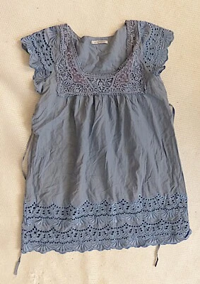 Lavande-H petite robe d'été tunique brodée romantique plage vacances TU S M L - Photo 1/4