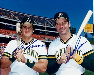 Autographed Jose Canseco & Dave Kingman Oakland A's 8x10 photo COA - Picture 1 of 1
