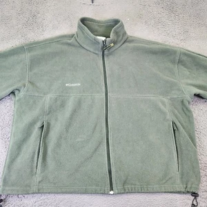 Columbia Fleece Jacket Full Zip Outdoor Warm Comfy Olive Green 4XL - Picture 1 of 7
