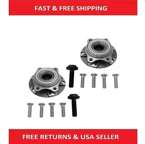 Front Pre-Pressed Wheel Bearing & Hub Assembly Pair for Audi A4 A6 RS4 New - Picture 1 of 7