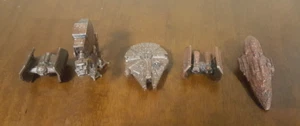 Star Wars Micro Machines Lot Of 5 Bronze Colored Ships Vehicles Preowned - Picture 1 of 3