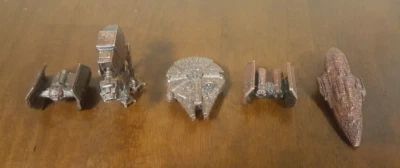 Star Wars Micro Machines Lot Of 5 Bronze Colored Ships Vehicles Preowned - Image 1 of 3