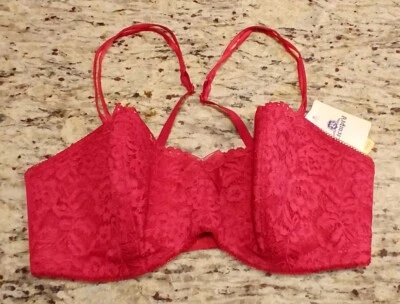 Sujetador B.tempt'd 36DD Rojo Luz Almohadilla Floral Encaje Con Aros Ciao Bella Wacoal  Foto 1 de 4