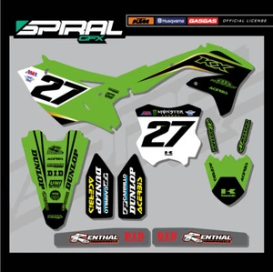 Custom MX Graphics Kit Kawasaki KXF 250 450 Factory 2016 2017 2018 - Picture 1 of 5