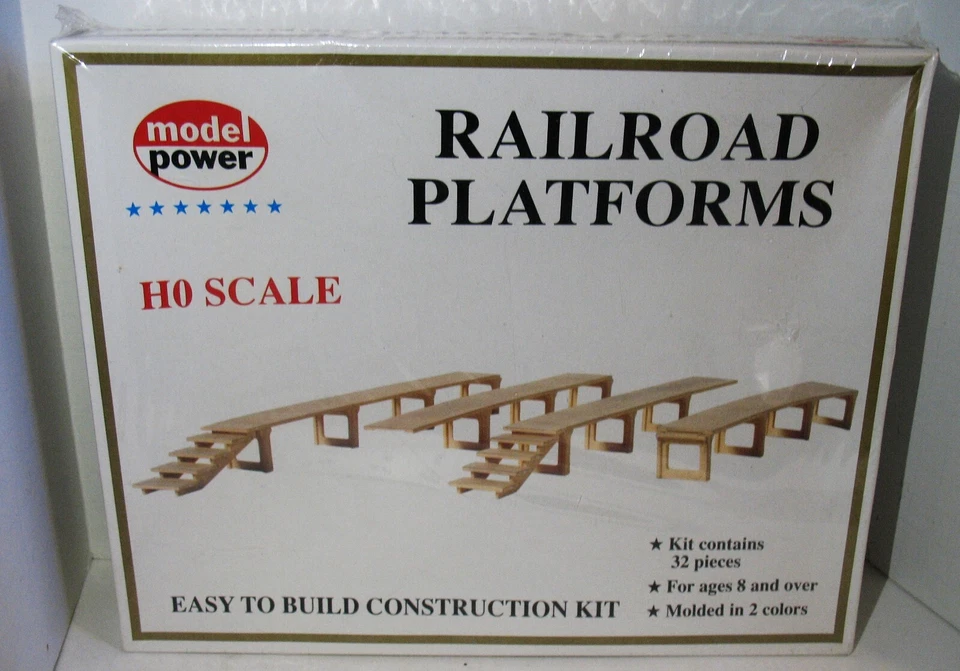 Vtg NOS Still Sealed Model Power HO Scaled No. 612 Railroad Platforms 32 Pieces - Image 1 of 4