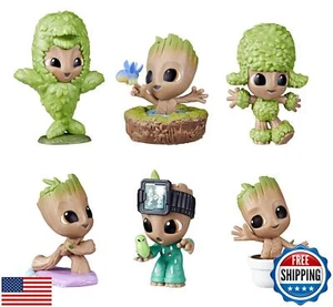 Marvel I Am Groot Figure Collection, 6 Mini Groot Action Figures Set, Super H - Picture 1 of 5