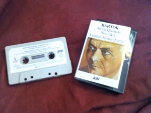 CLASSICAL CASSETTE: BARTOK String Quartets nos 3 + 4 Lindsay ASV - Picture 1 of 2