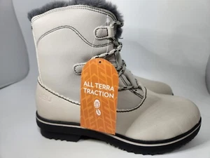 JBU by Jambu Women's Brisky Faux Leather White Winter Boots Shoes Size 8.5M New - Picture 1 of 8