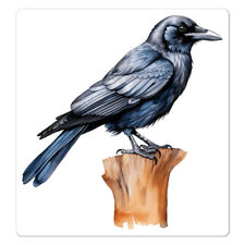 Crow Raven Blackbird, Vinyl Decal Sticker, Indoor Outdoor, 3 Sizes, #9725