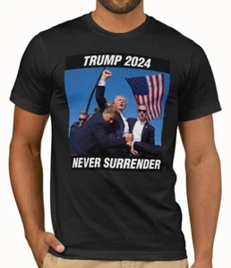 T-Shirt Trump Mugshot Shot Top | Donald Trump 2024 Never Surrender Shirt - Bild 1 von 4