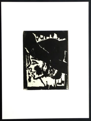 EMIL NOLDE  Holzschnitt 1912  " Junges Mädchen III " - Bild 1 von 2