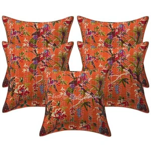 Kantha Cushion Cover Ethnic Boho Bohemian Sofa Car Pillow Cases For Home Decor - Picture 1 of 5