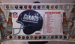 NEW YORK GIANTS NFL  1992   5' X 2.5' BAR BANNER TARP INDOOR  OUTDOOR Man Cave - Picture 1 of 11