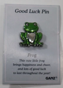 BB1 GOOD LUCK FROG tack PIN Ganz happiness cheer er74915 - Picture 1 of 6