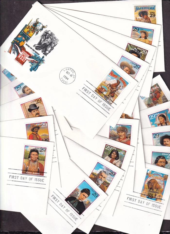 1994 Legends of the West Sc 2869 full Lawton OK set on 20 House of Farnam cachet - Image 1 of 3