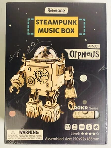 NEW Sealed Robotime Rork Series AM601 Orpheus Steampunk Music Box Model - Picture 1 of 2