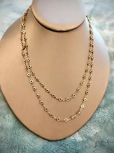 Once Gorgeous & Still Elegant Round Golden Tone Links Necklace ~  - Picture 1 of 7